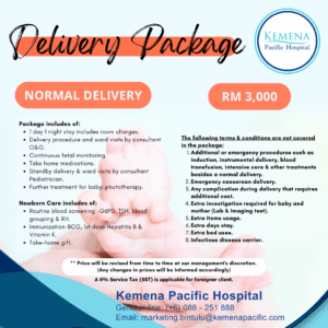 Normal Delivery Service Delivery Packages – Normal Delivery – Kemena Pacific Hospital